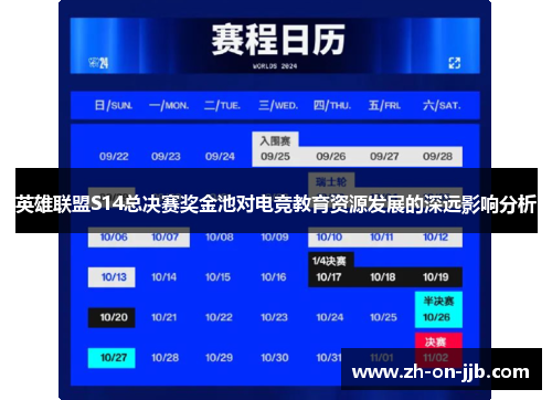 英雄联盟S14总决赛奖金池对电竞教育资源发展的深远影响分析